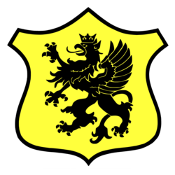 Czarny Gryf na złotym tle — Herb Kaszubów